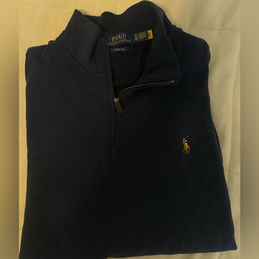 Polo Ralph Lauren Estate Rib quarter zip Navy